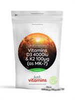 Super Strength Vitamin D3 4000iu + K2 (MK-7) 100mcg main product image