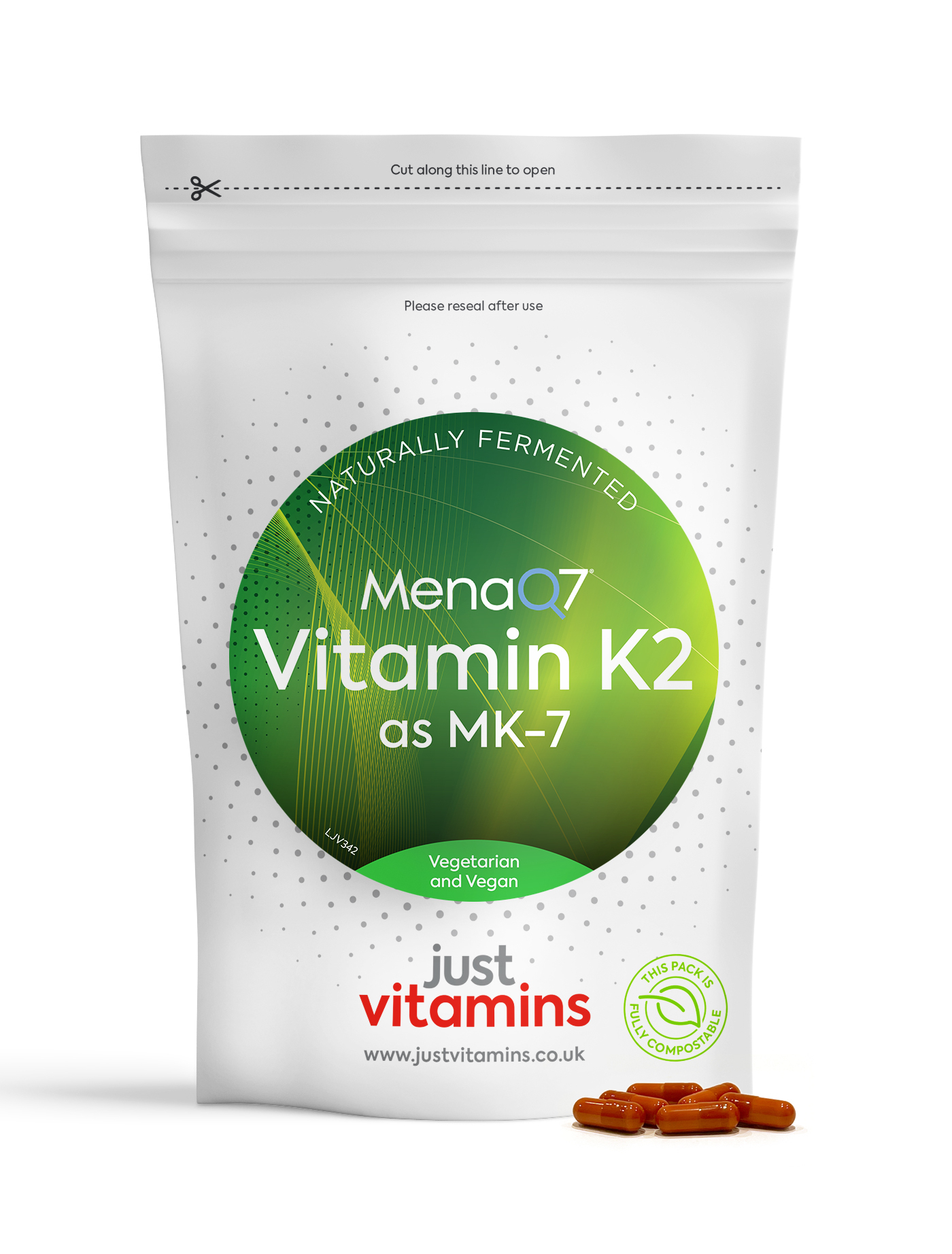 Vitamin K2 100mcg as Natural MK-7 - 120 Capsules