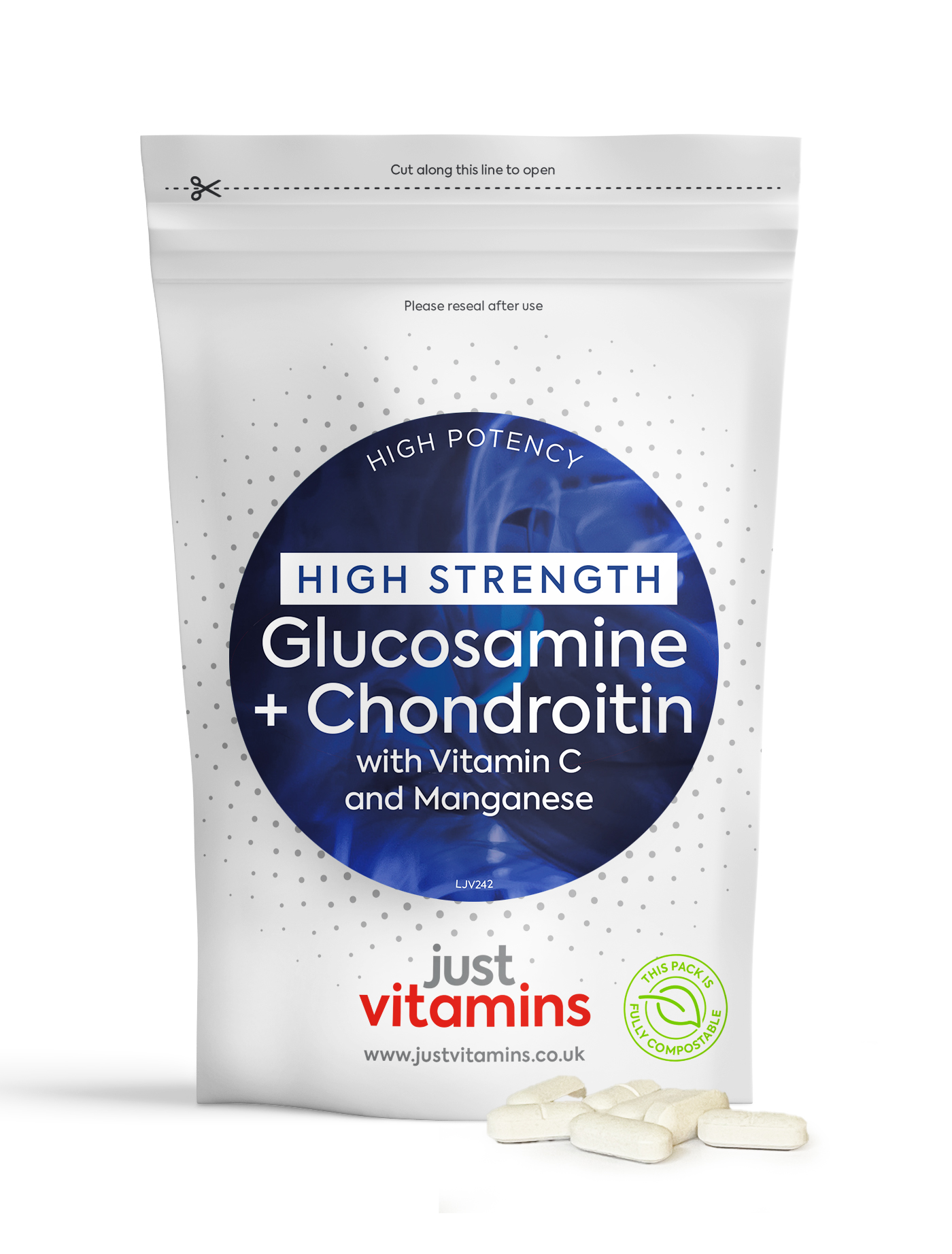 Glucosamine with Chondroitin (500mg/400mg) - 90 Tablets