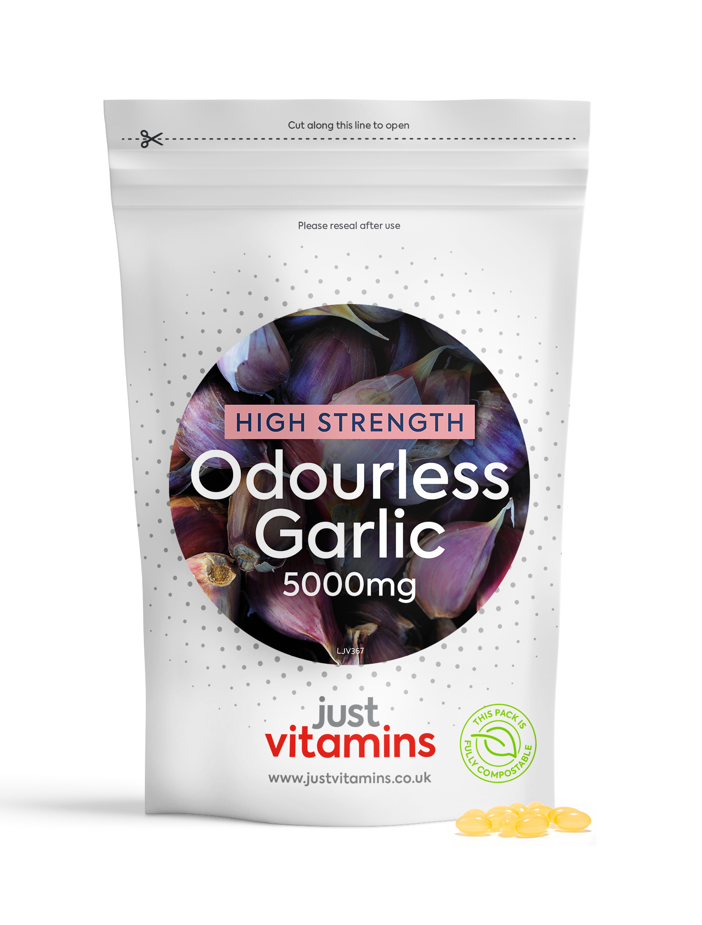 High Strength Odourless Garlic 5000mg - 90 Capsules