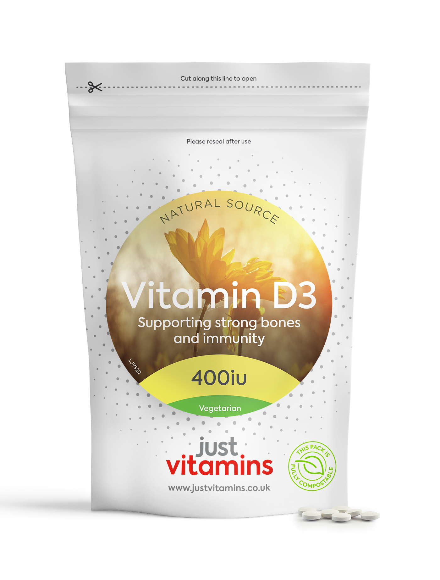 Vitamin D3 400iu - 180 Tablets
