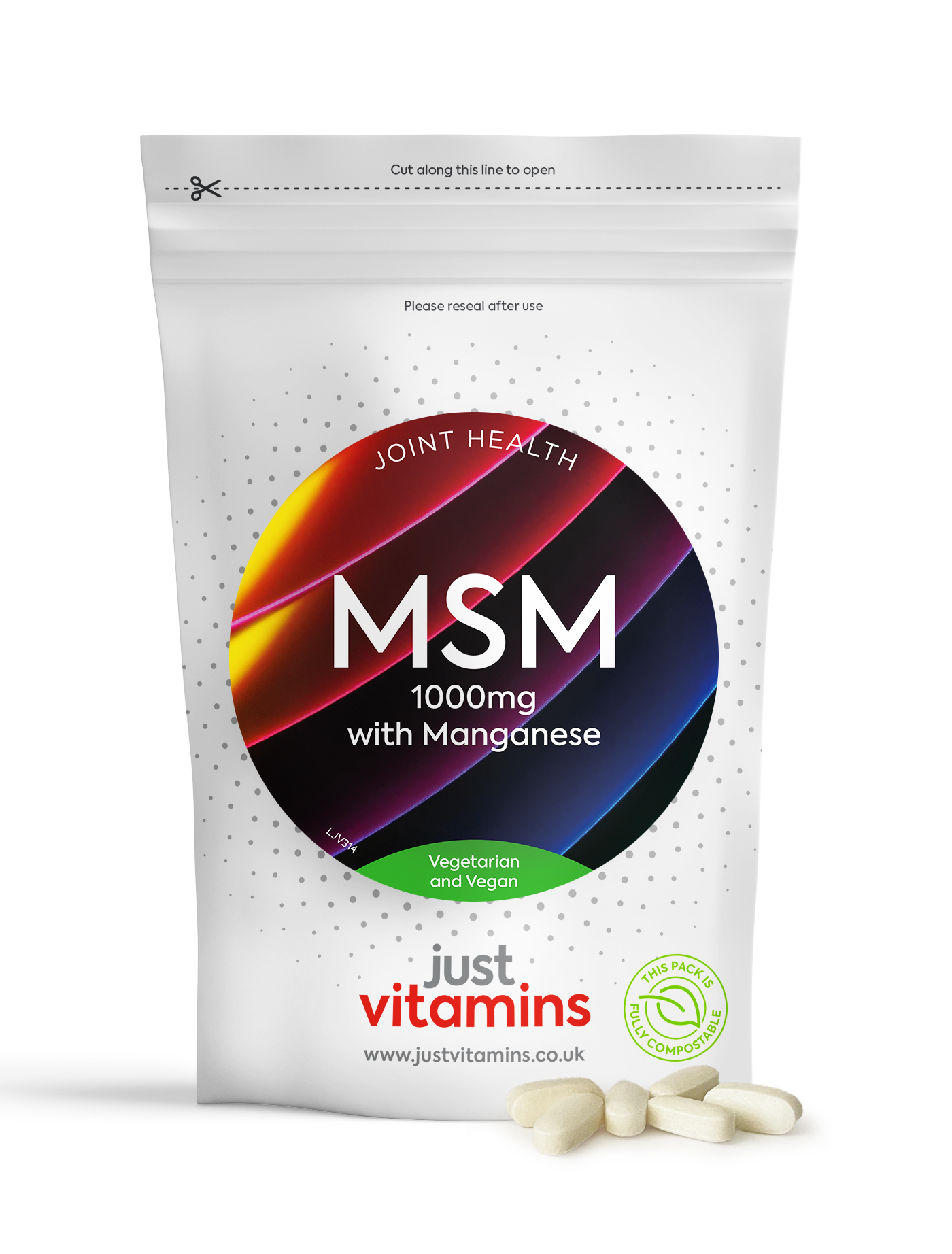 High Strength MSM 1000mg - 180 Tablets