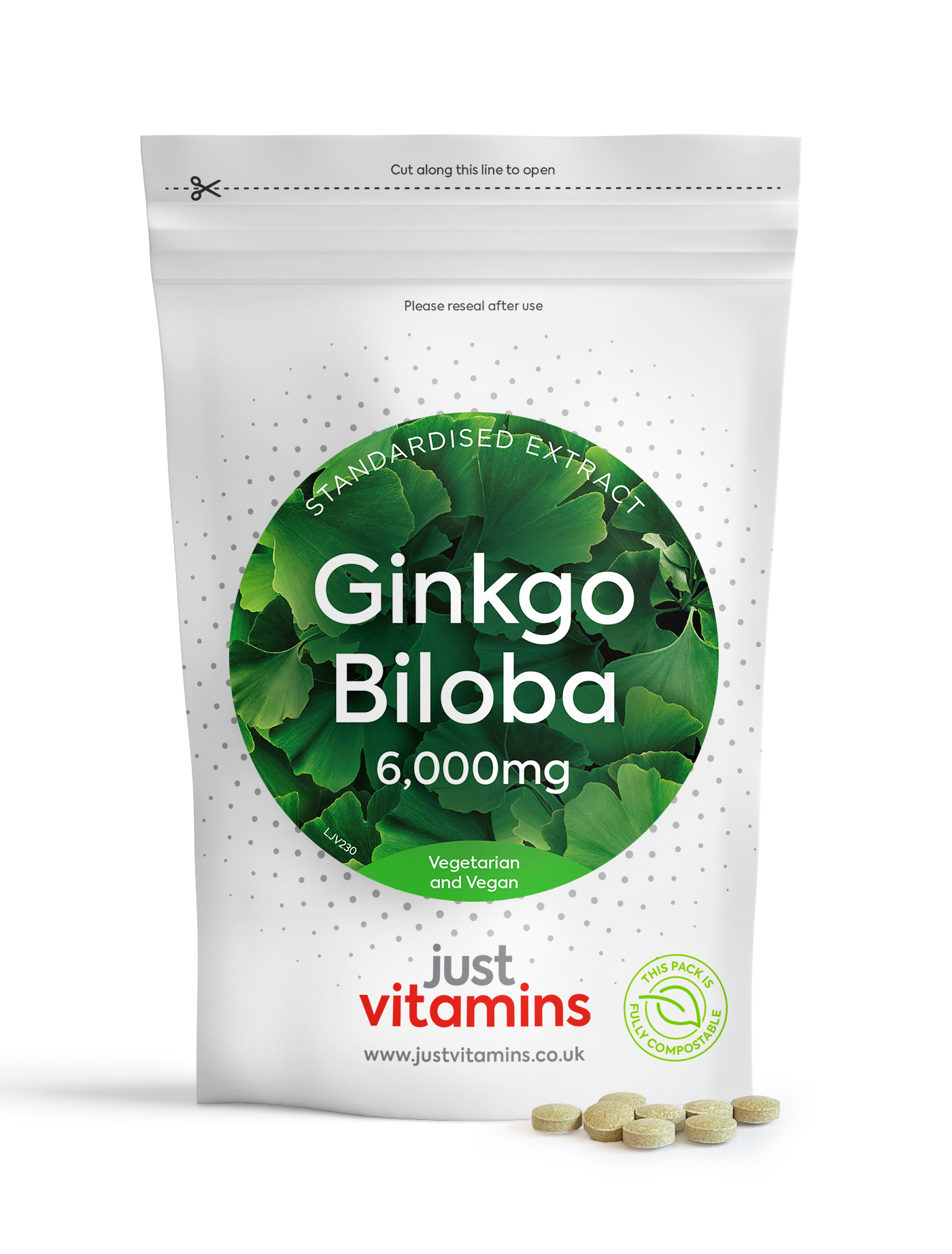 Ginkgo Biloba 6000mg - 360 Tablets