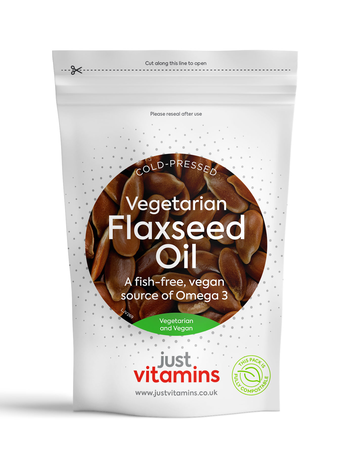Vegetarian Flaxseed Oil 1000mg - 90 Capsules
